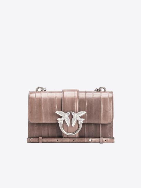PINKO PINKO GALLERIA MINI LOVE BAG ONE IN EEL SKIN