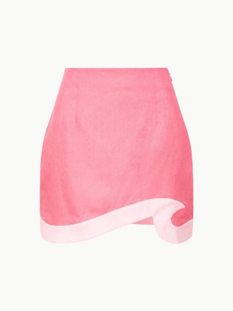 STAUD LEANDRO SKIRT CORAL PARADISE PEARL PINK