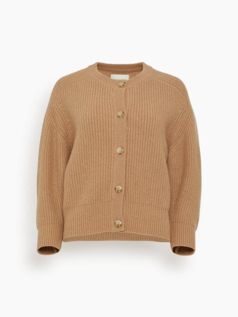 Loulou de Saison Nestor Cardigan in Camel