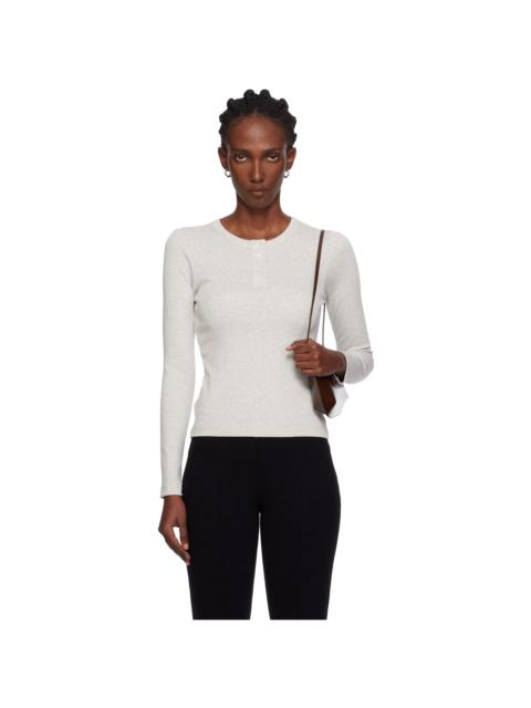 FLORE FLORE Gray Jess Longsleeve Henley