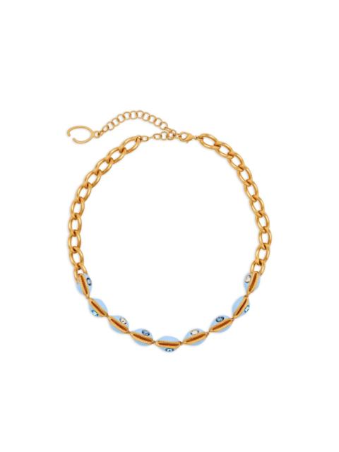 Oscar de la Renta cowrie shell chain necklace