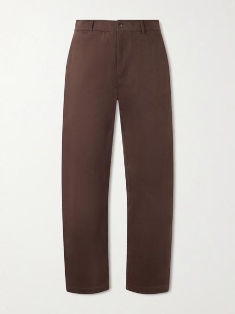 DE BONNE FACTURE Straight-Leg Cotton-Twill Suit Trousers