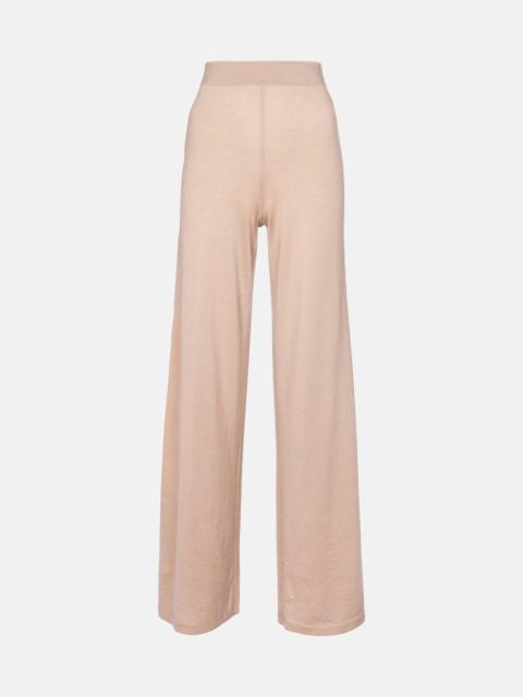 Alaïa High-rise cashmere-blend pants