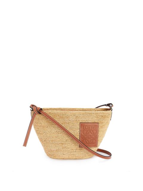 Loewe Pochette bag in raffia and calfskin