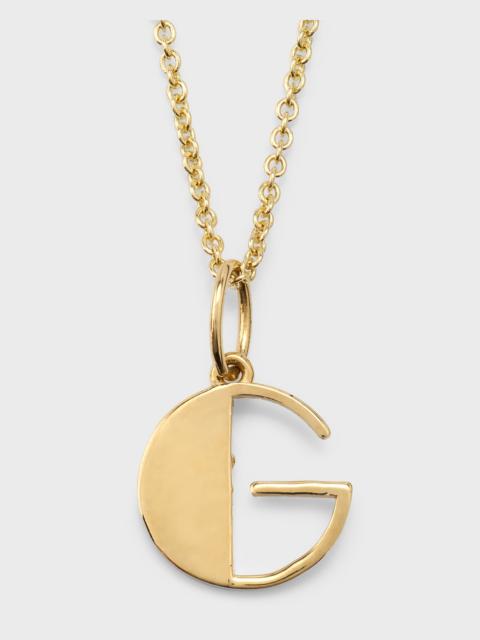 SYDNEY EVAN 14K Pure Block Initial Necklace