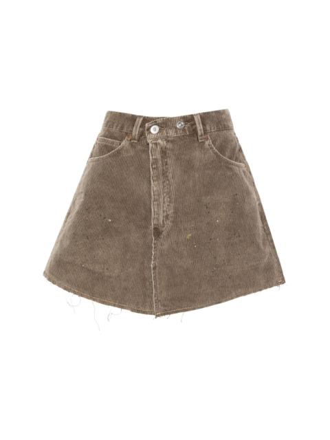 Cover corduroy mini skirt