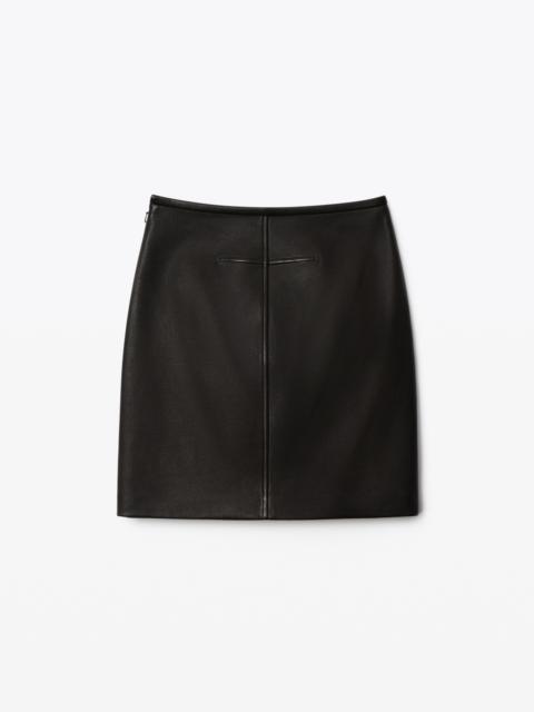 BODYCON MINI SKIRT IN LEATHER