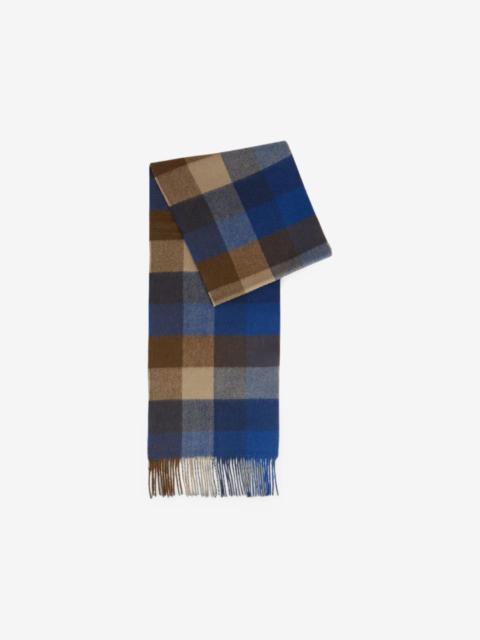 Barbour large check-pattern scarf