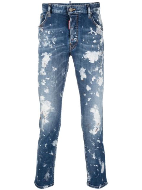 DSQUARED2 paint splattered distressed jeans