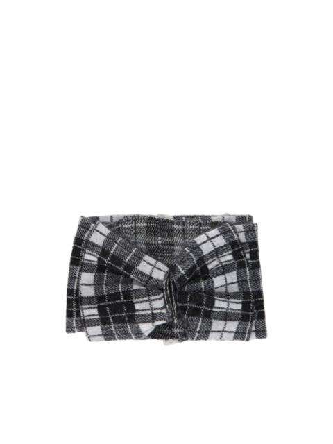 Valentino checked knot scarf