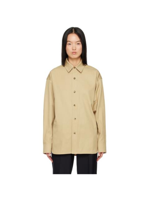 ARCH THE Beige Oversized Shirt