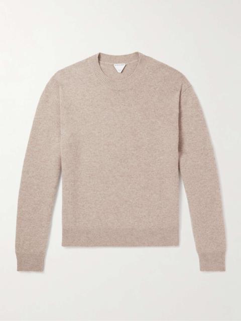 Bottega Veneta Intrecciato Leather-Trimmed Cashmere-Blend Sweater