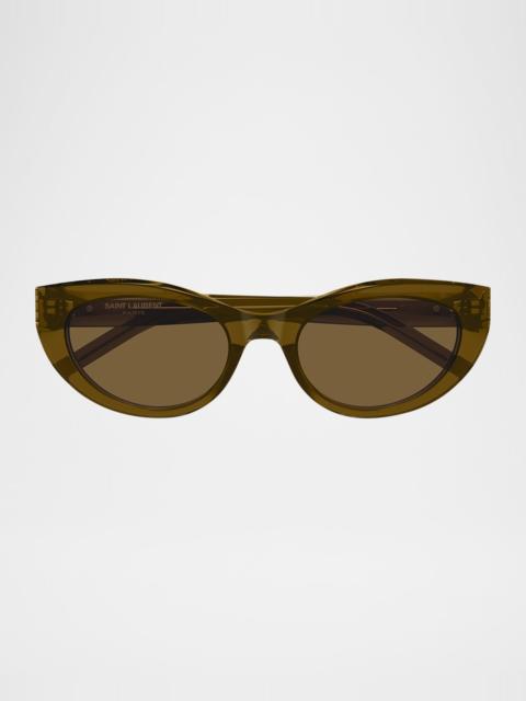 SAINT LAURENT Sl M115 Cat-Eye Sunglasses in Recycled Acetate
