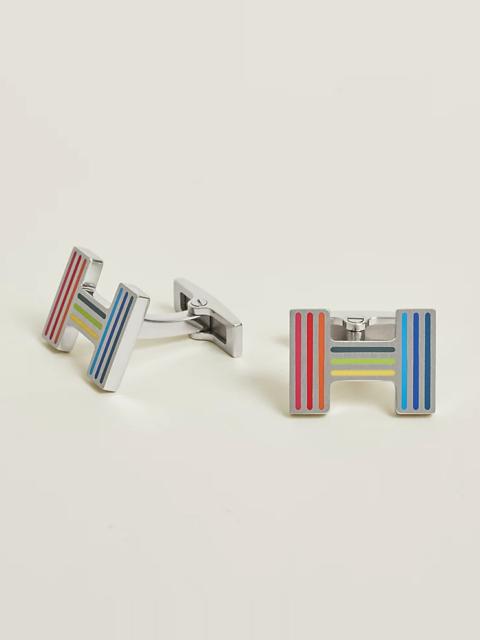 Hermès Quizz Rainbow cufflinks