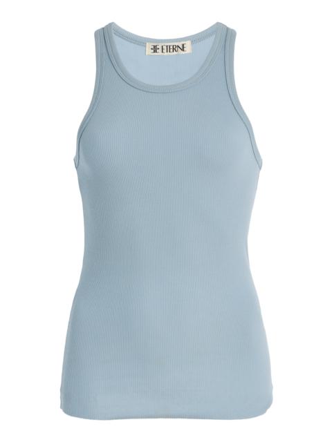 ÉTERNE Stretch Cotton-Modal Tank Top blue