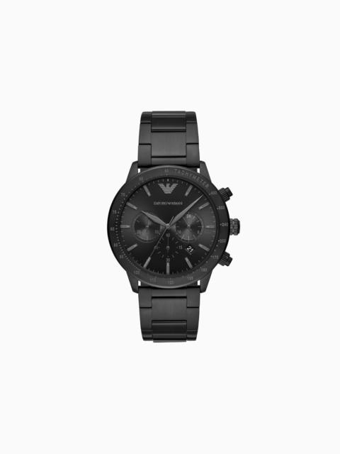 EMPORIO ARMANI Men's Chronograph Black Stainless Steel Watch