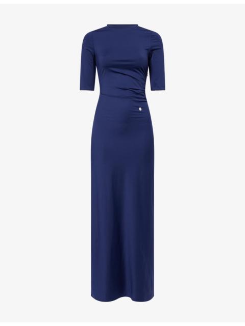 Stella McCartney Slim-Fit Ruched Stretch-Jersey Maxi Dress