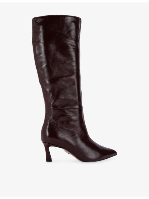 STEVE MADDEN Lavan Leather Heeled Knee-High Boots
