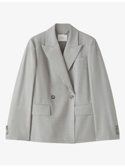 JOSEPH Dana Peak-Lapel Stretch-Wool Blazer