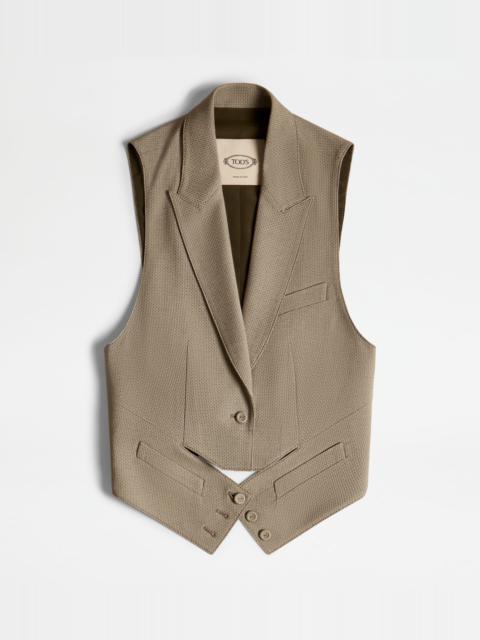 Tod's GILET - BEIGE