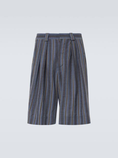 KING & TUCKFIELD Striped wool Bermuda shorts