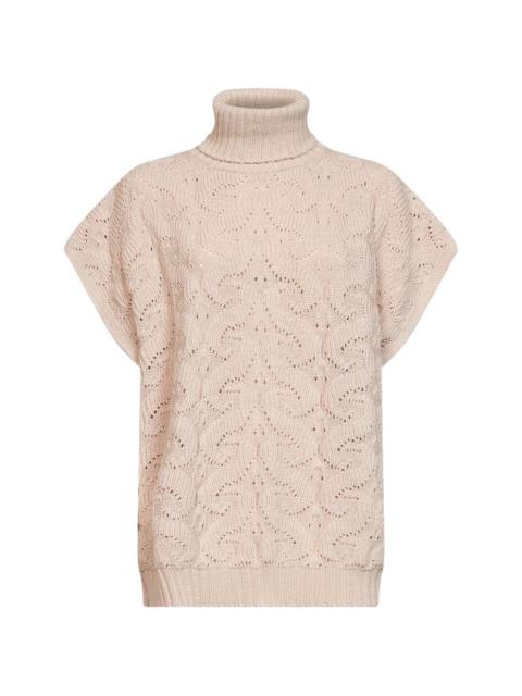 Etro paisley-stitch openwork sweater