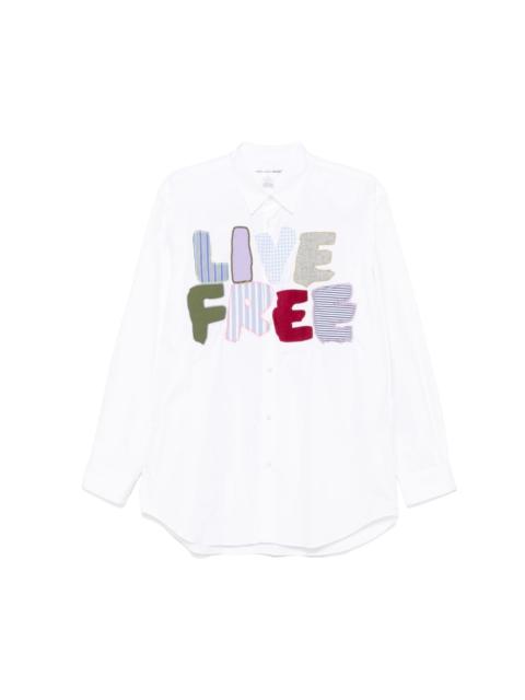 Comme des Garçons SHIRT patch-lettering shirt