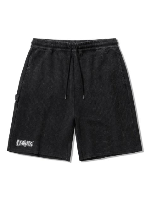 Li-Ning Li-Ning Graphic Knit Shorts 'Black' AKSU817-1