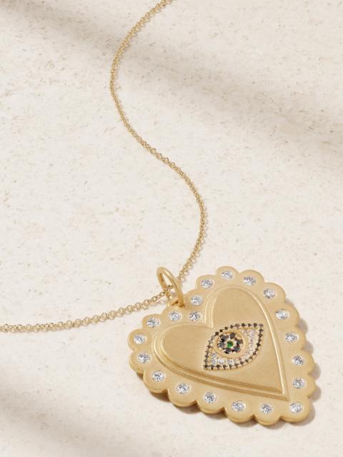 ILEANA MAKRI 18-karat Gold, Diamond And Tsavorite Necklace