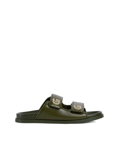 GUCCI Double G leather sandals