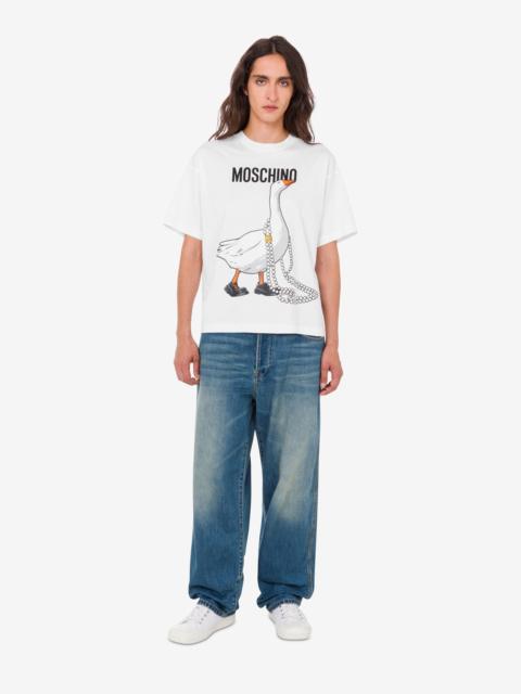 Moschino GOOSE ORGANIC COTTON JERSEY T-SHIRT