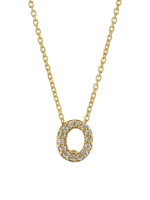 ROBERTO COIN Women's Tiny Treasures Diamond & 18K Yellow Gold Initial Necklace - Initial O