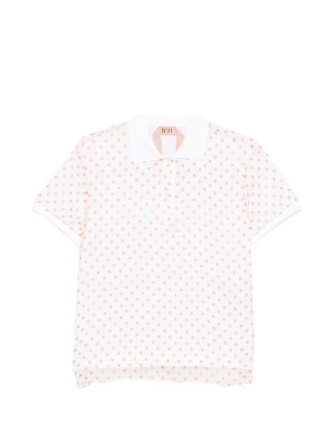 N°21 polka dot polo shirt