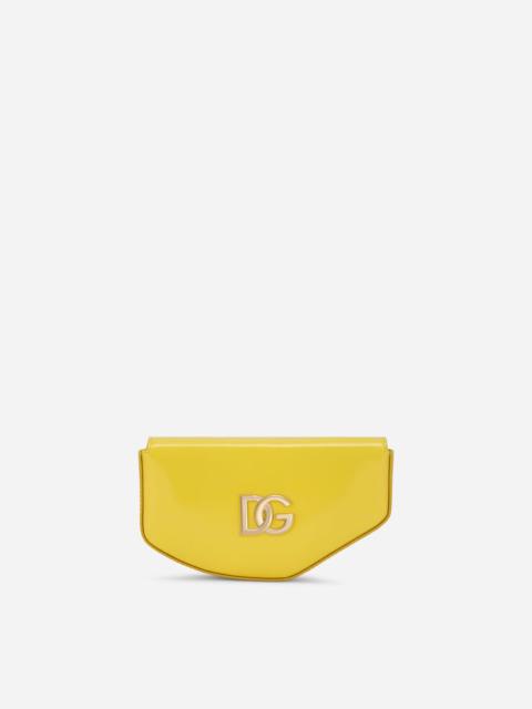 Dolce & Gabbana Polished calfskin moon bag with DG logo