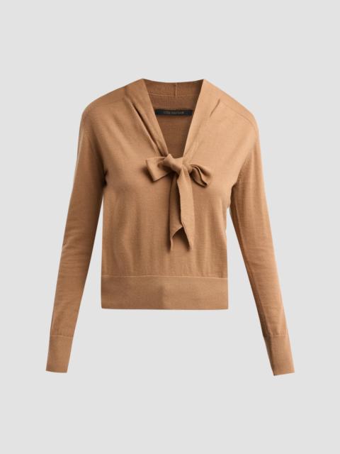 KOBI HALPERIN Women's Felicity Tieneck Sweater - Bourbon