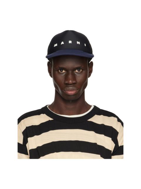 Marni Black & Navy Logo Cap