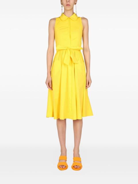 Moschino tie-fastening polo-collar midi dress