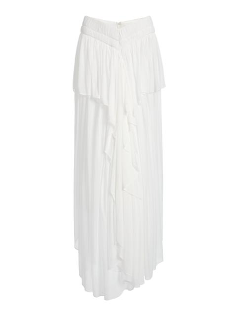 CHRISTOPHER ESBER Oniro Fluted Maxi Skirt ivory
