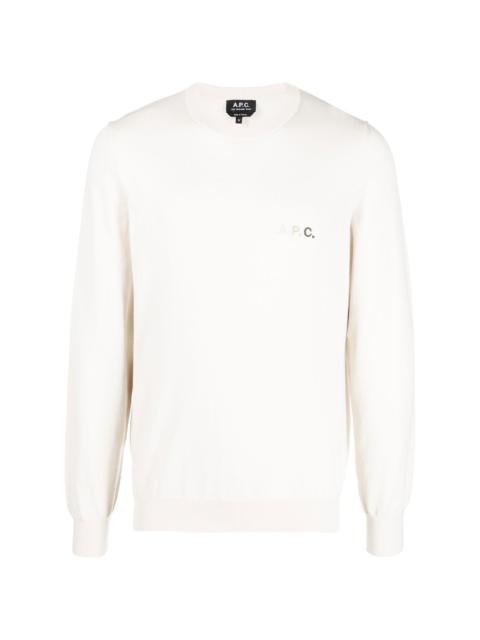 logo-embroidered jumper