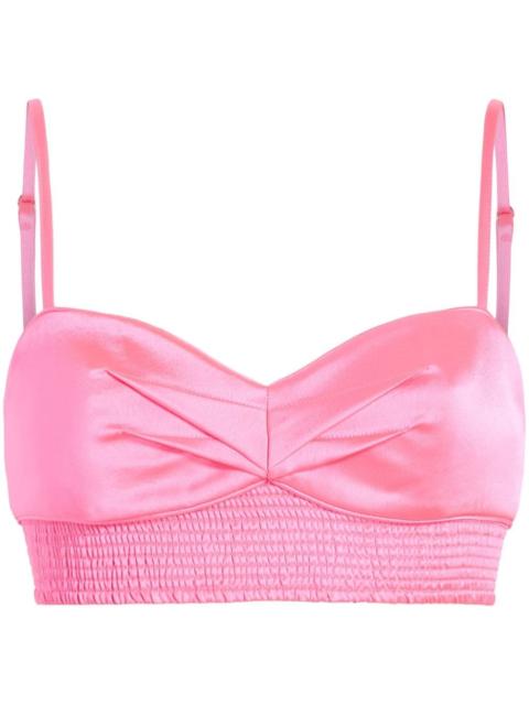 Cinq à Sept Nikola pleat-detail crop top