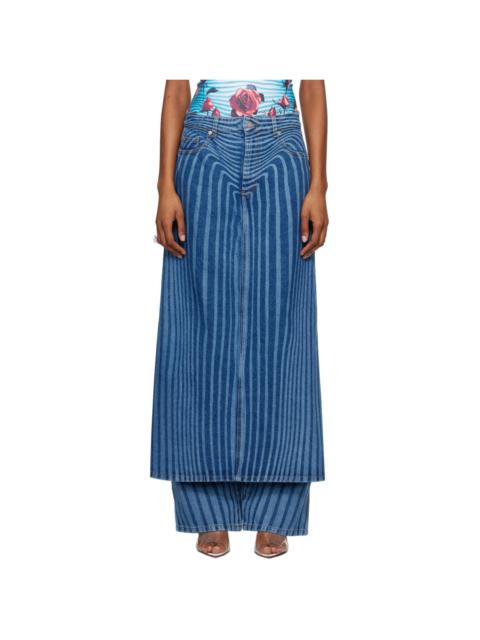 Jean Paul Gaultier Blue 'The Denim Pant Skirt' Jeans