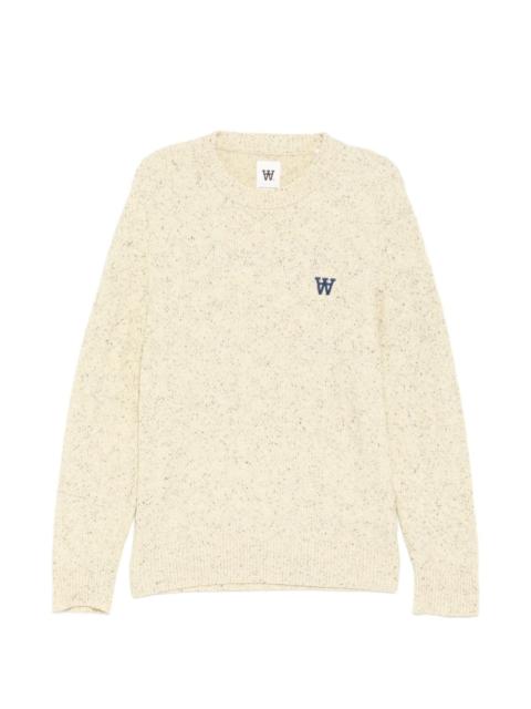Wood Wood logo-embroidered jumper