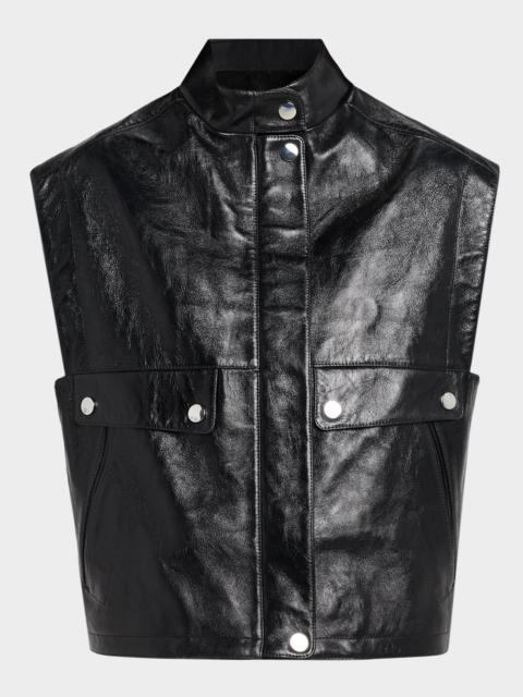 MICHAEL KORS COLLECTION Leather Oversized Vest