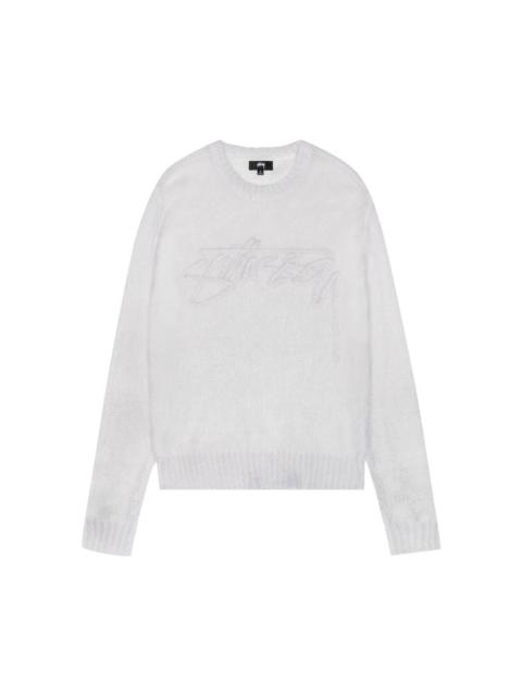 Stüssy Stussy Loose Knit Logo Sweater 'Bone'