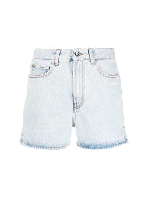 Off-White Diag-print denim shorts