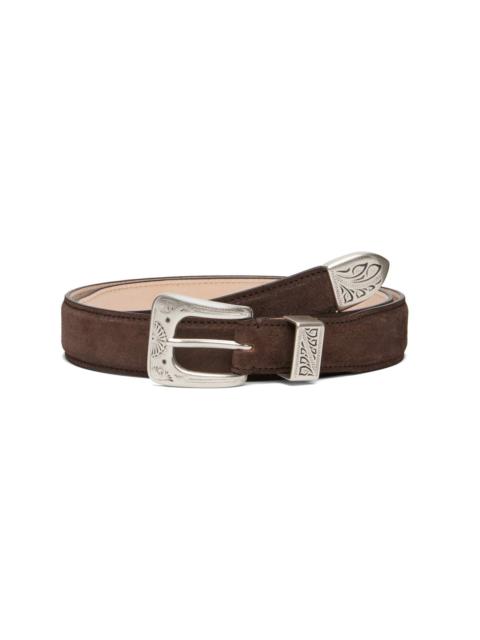 Drake's Brown Suede Western Belt