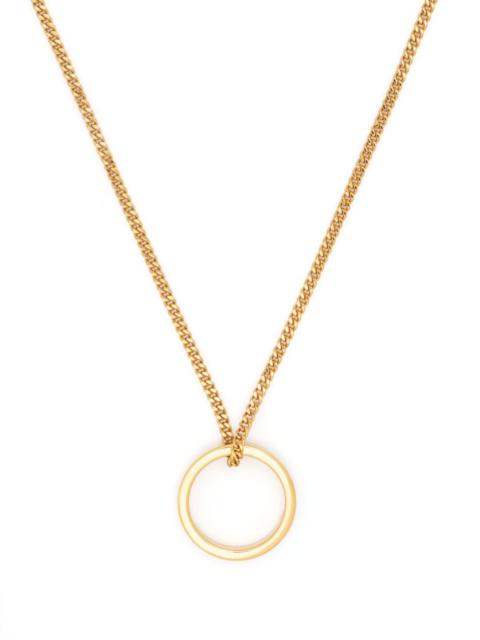 MM6 Maison Margiela polished ring-pendant necklace
