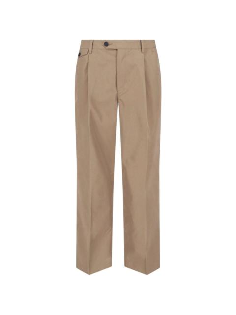Dunst buttoned front-pleat trousers