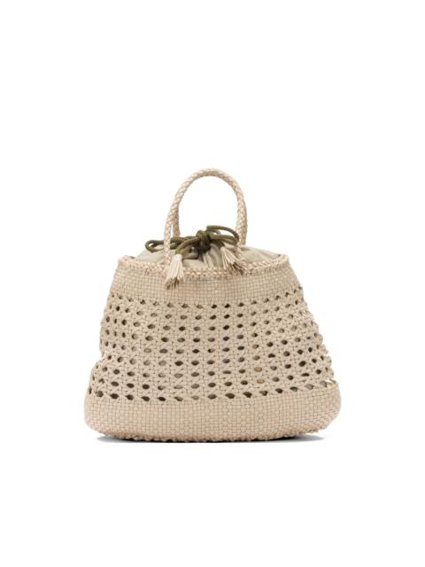 DRAGON DIFFUSION Santa Cano woven-leather tote bag