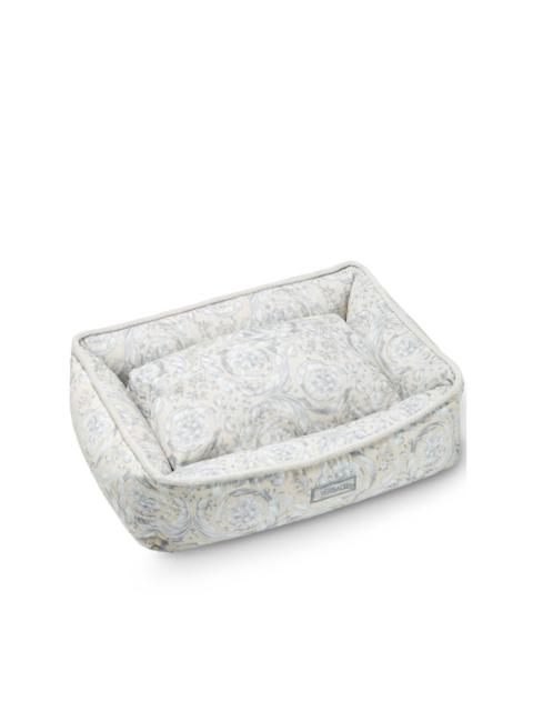 VERSACE logo-patch pet bed
